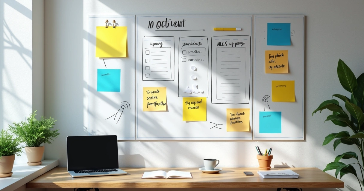 Planejamento mensal de freelancer em quadro 