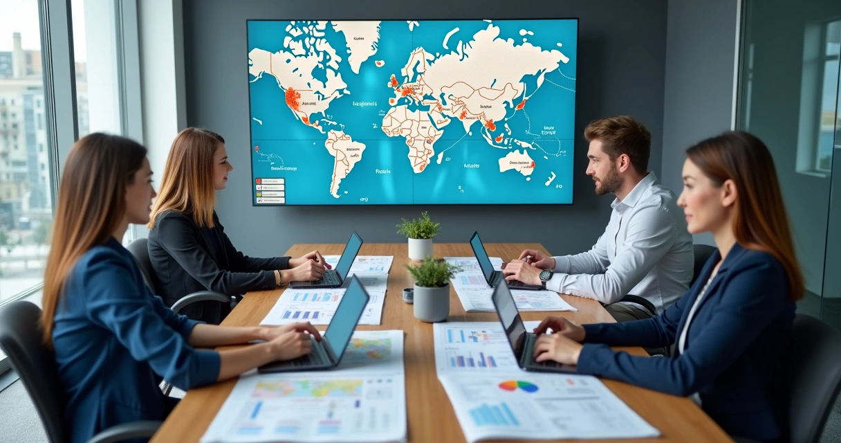 Equipe analisando planejamento de frota corporativa 