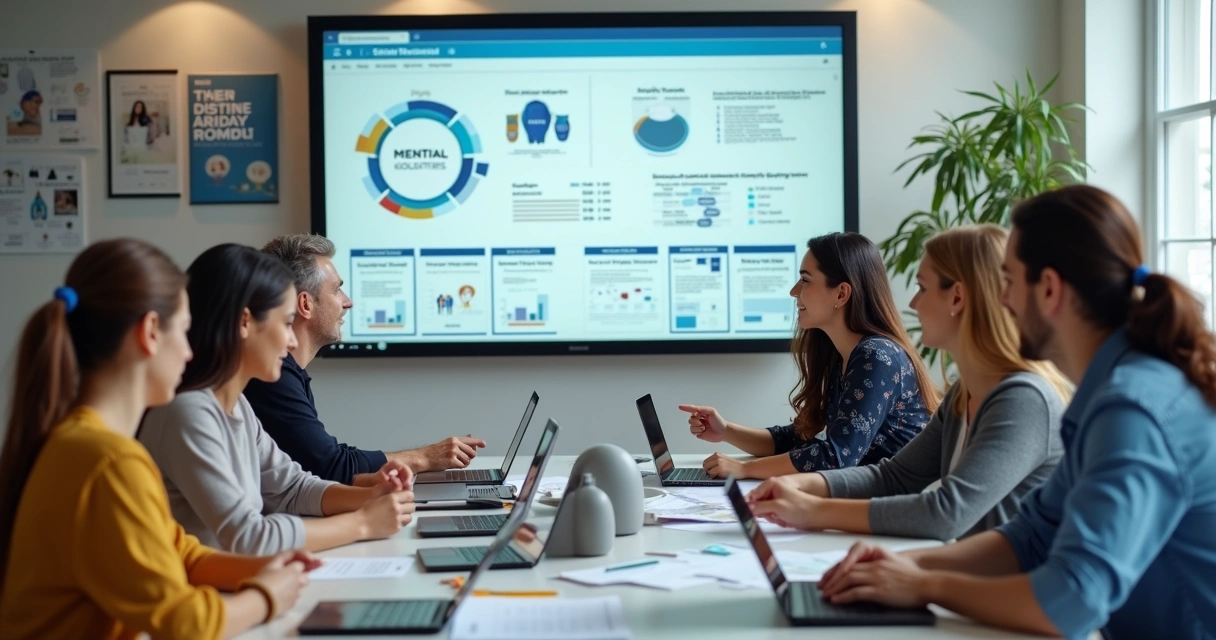 Equipe planejando marketing de consultório odontológico 