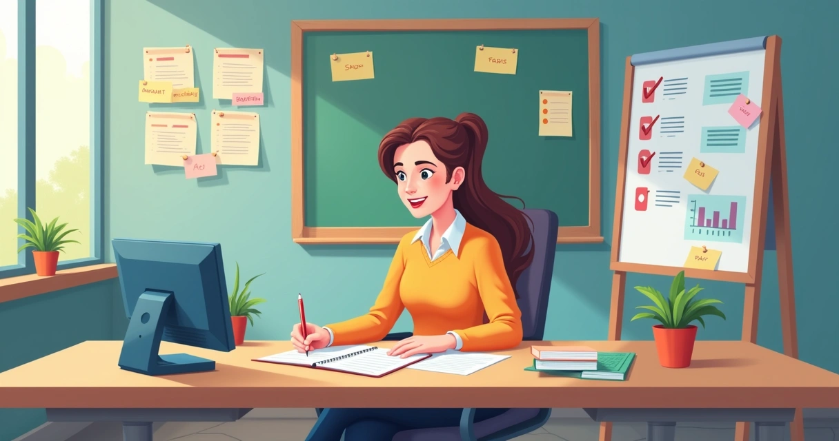 Gráfico de metas SMART aplicadas ao planejamento escolar 