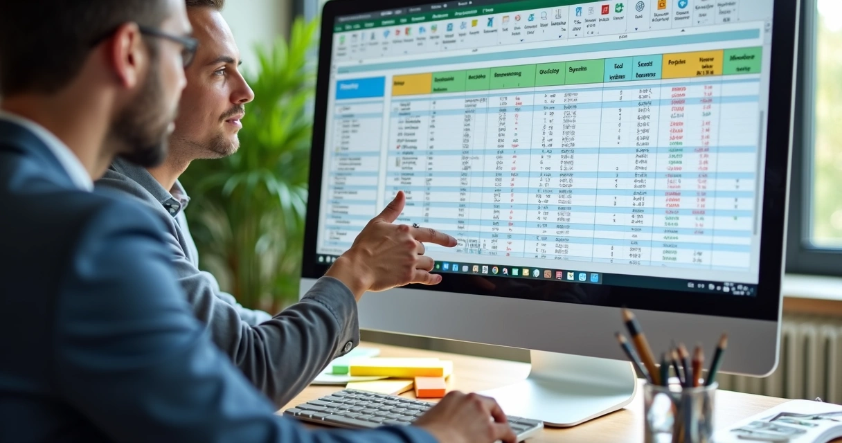 Planejamento de palavras-chave em planilha digital 