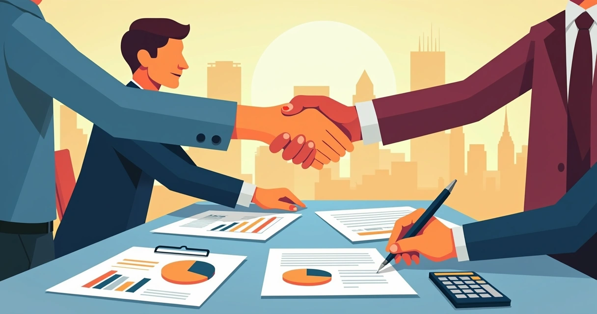 Ilustração de planejamento sucessório envolvendo gráficos e contratos 