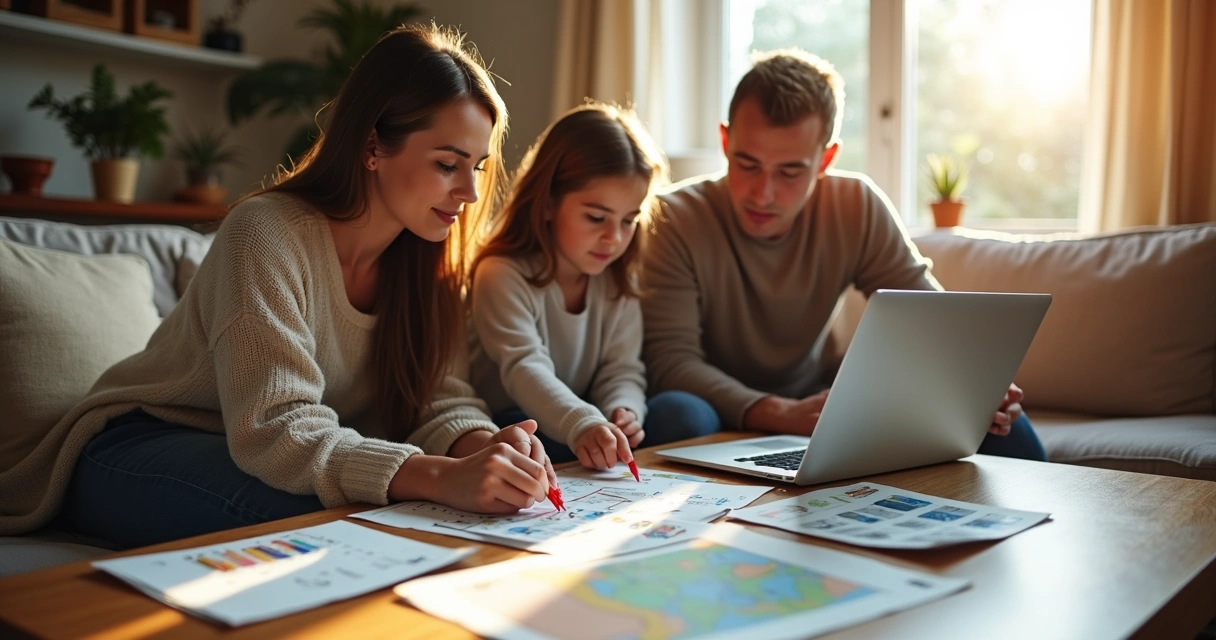 Família planejando mudança para universidade estrangeira 