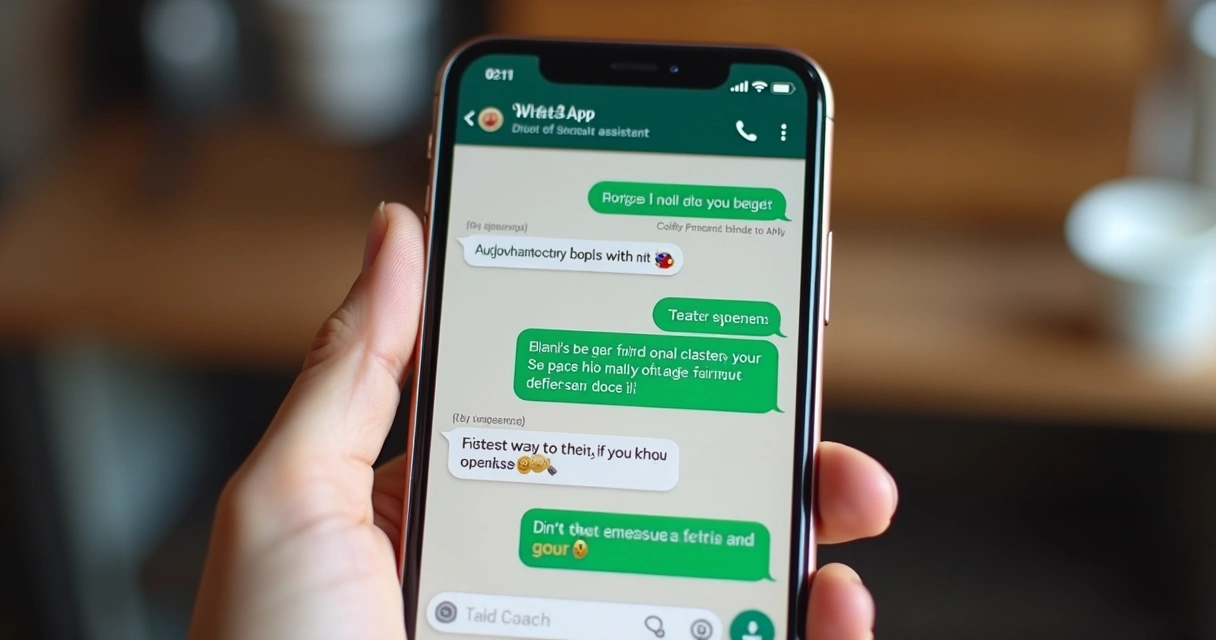 Tela de conversa de WhatsApp com assistente financeiro simulando organização de gastos