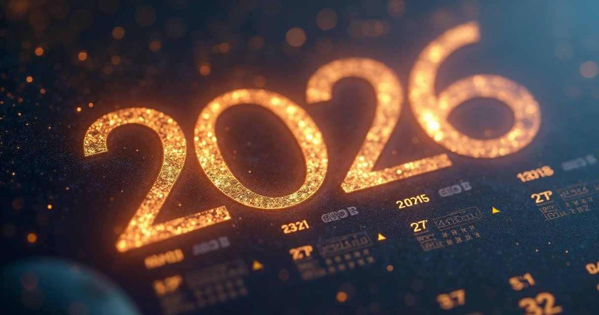 Calendário astrológico com datas destacadas e planetas ao fundo 