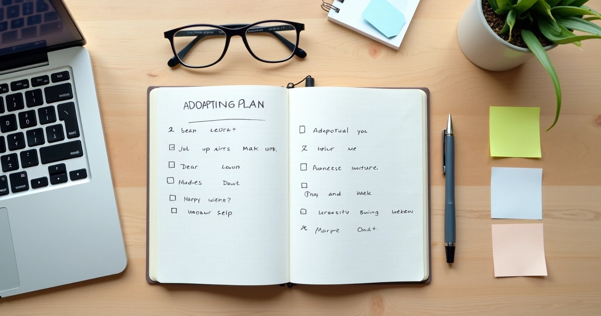 Cuaderno con plan de adaptación a un nuevo puesto