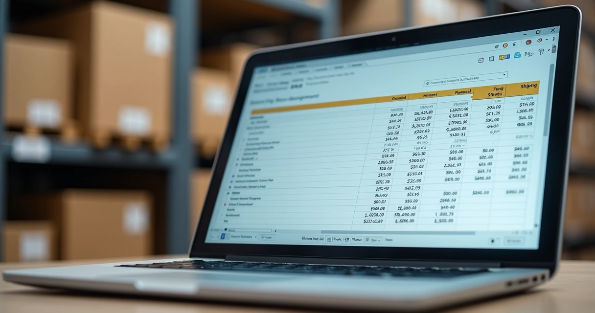 Planilha aberta mostrando cálculo de custos de venda em marketplace 