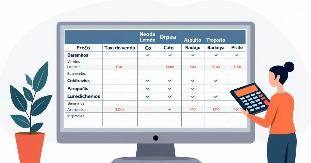 Planilha simples de cálculo de margem de lucro para dropshipping 