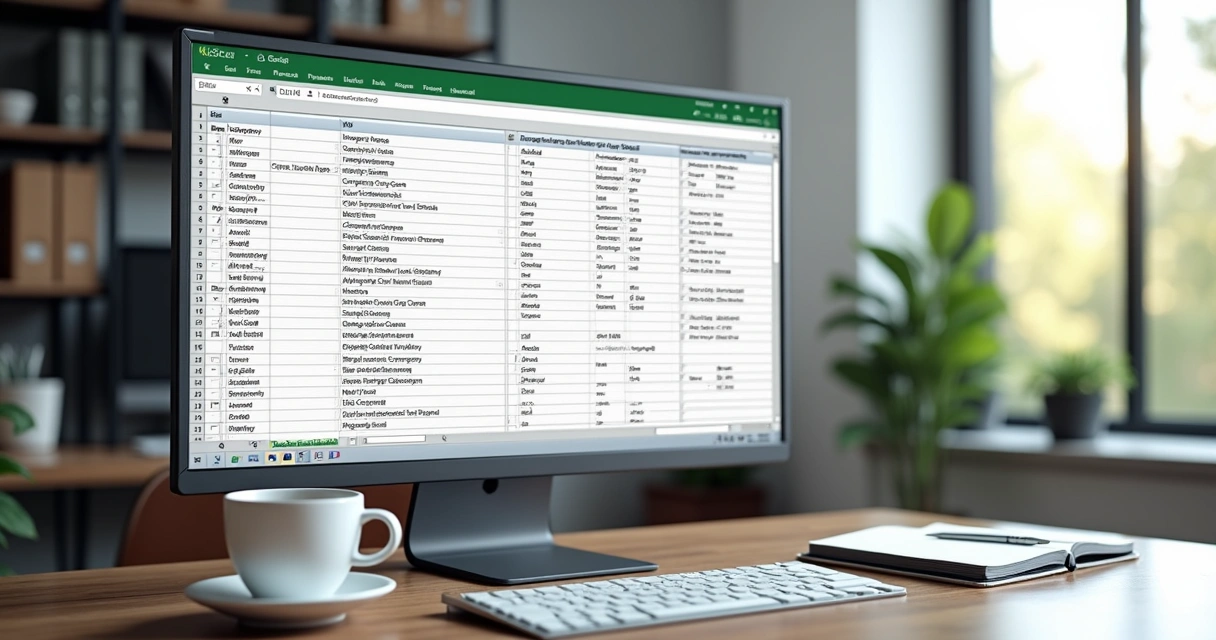 Planilha de clientes B2B aberta no Excel