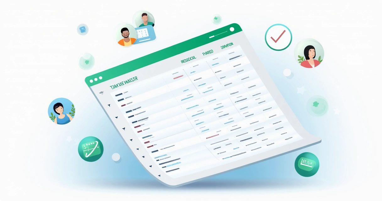 Planilha Excel com tarefas de projeto e colunas organizadas 