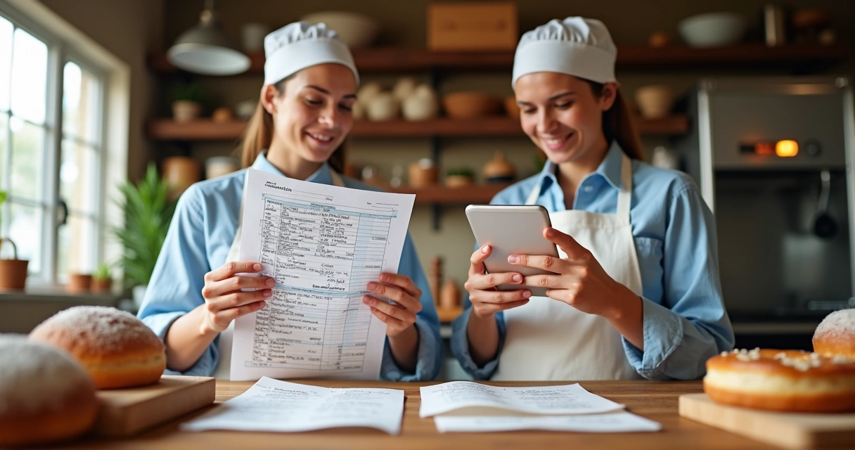 Comparação entre planilha manual complexa e app simples de precificação de bolos 