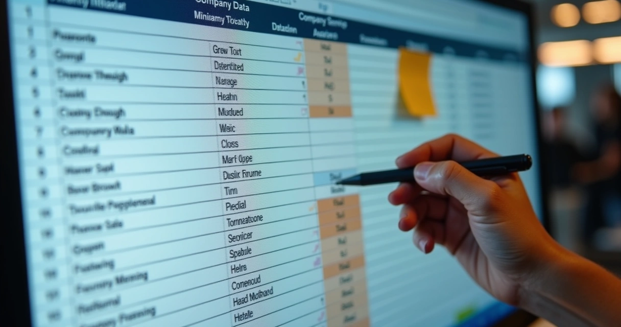 Planilha de dados B2B com campos incompletos e atualizados 