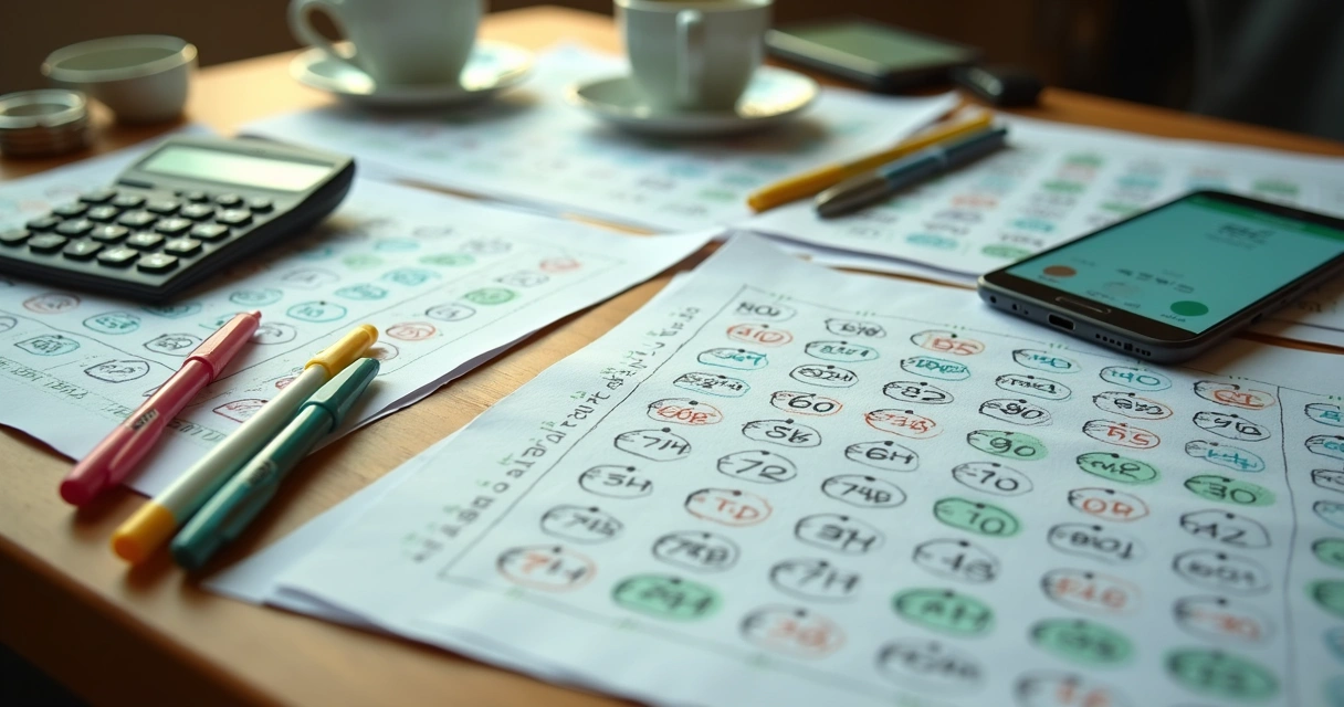 Planilha com desdobramento de apostas na Lotofácil 