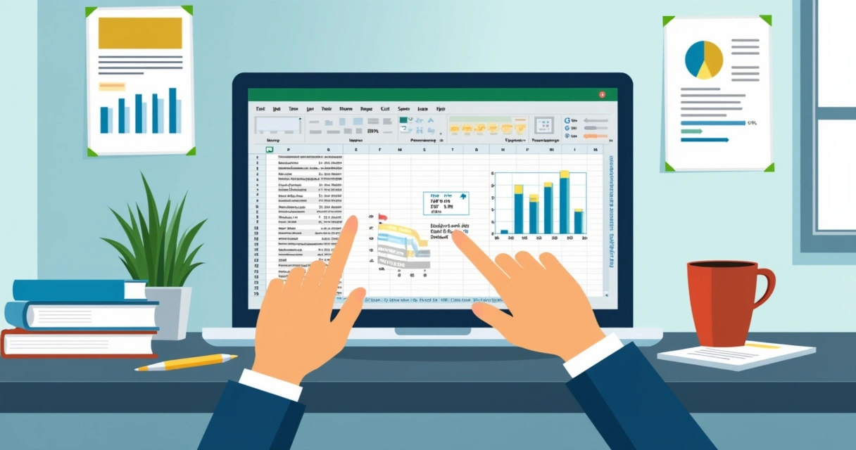 Planilha corporativa com análise gráfica e relatório financeiro 
