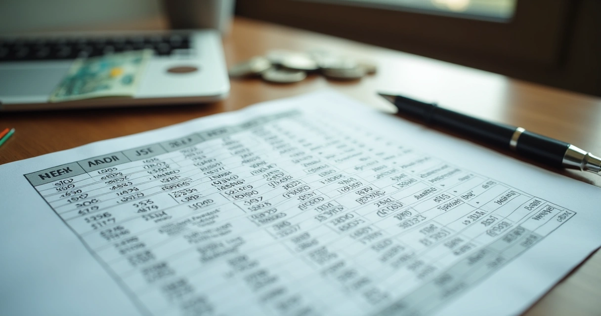 Planilha financeira com valores de apostas e despesas mensais 