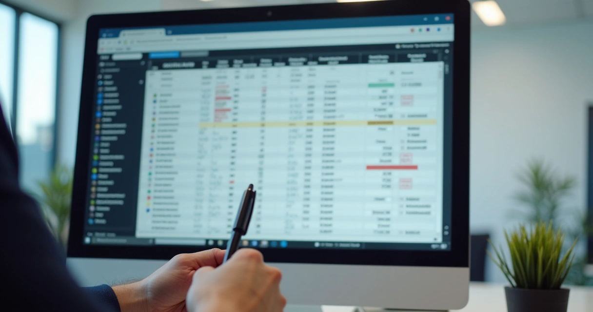 Planilha com dados de clientes, colunas com critérios. 