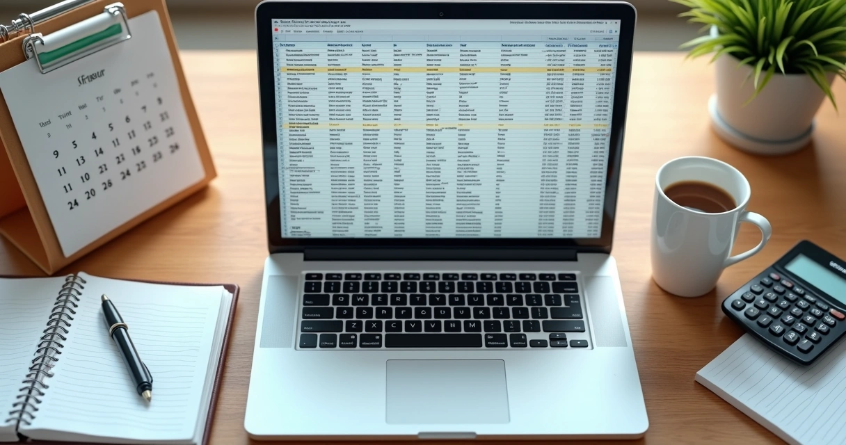 Planilha exibindo contratos ativos e valores de receita recorrente 