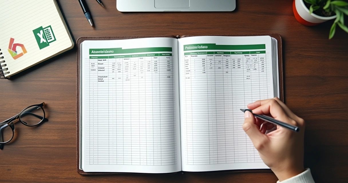 Planilha simples com abas para indicadores de RH para PME 