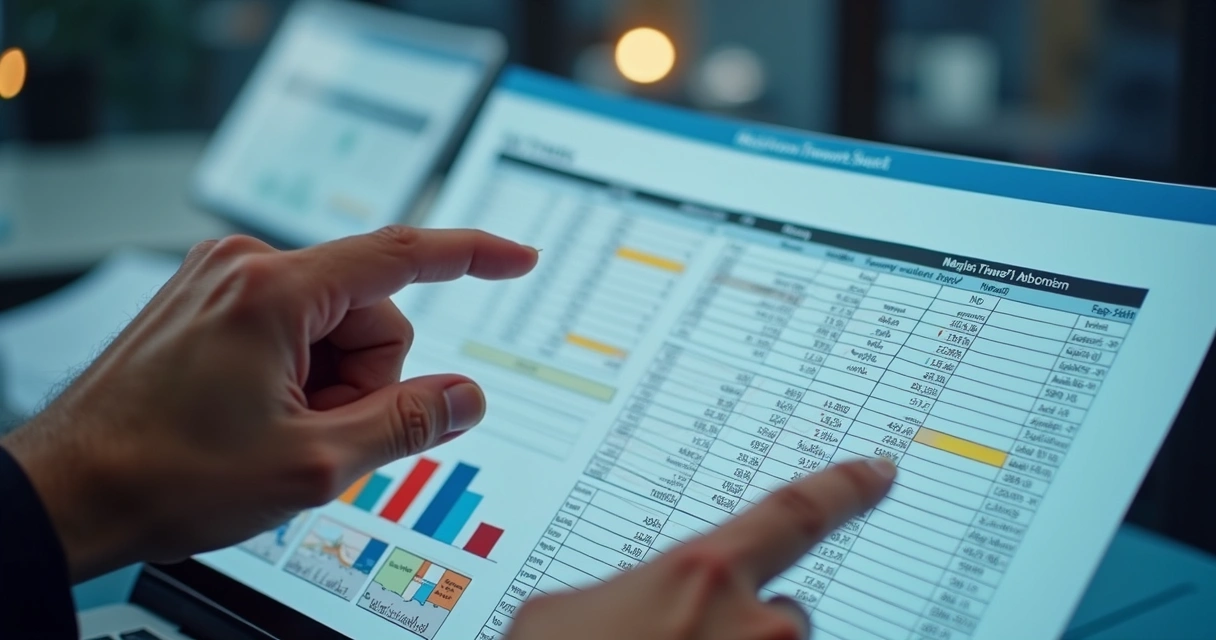 Pessoa analisando planilhas com dados em diferentes formatos 