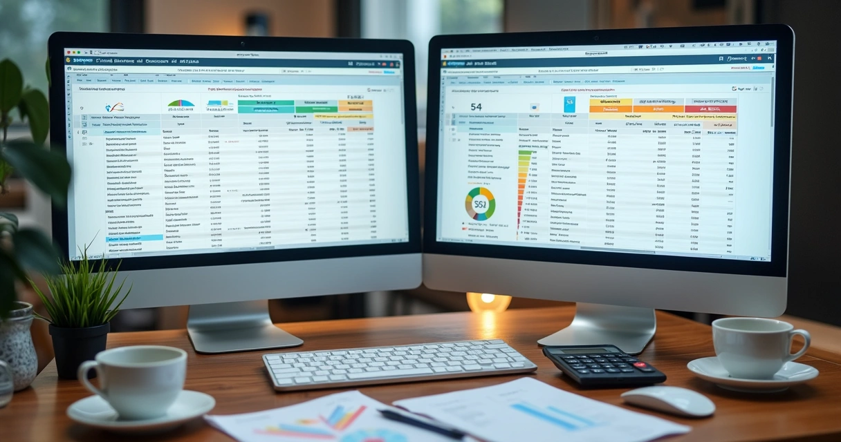 Planilhas comparando custos entre automações