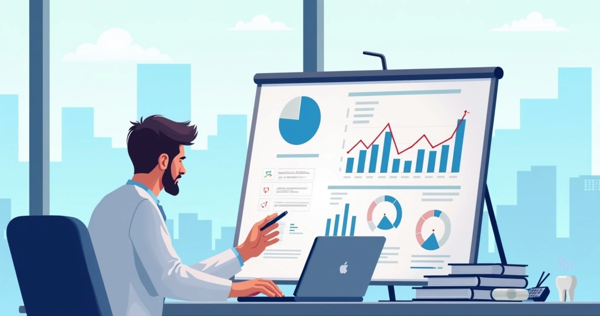 Dentist planning dental clinic finances 