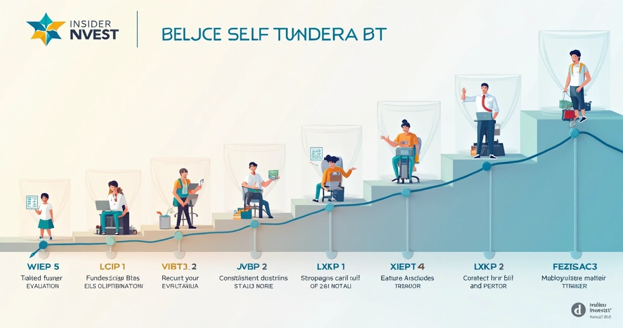 Linha do tempo mostrando evolução na carreira de trader financiado 