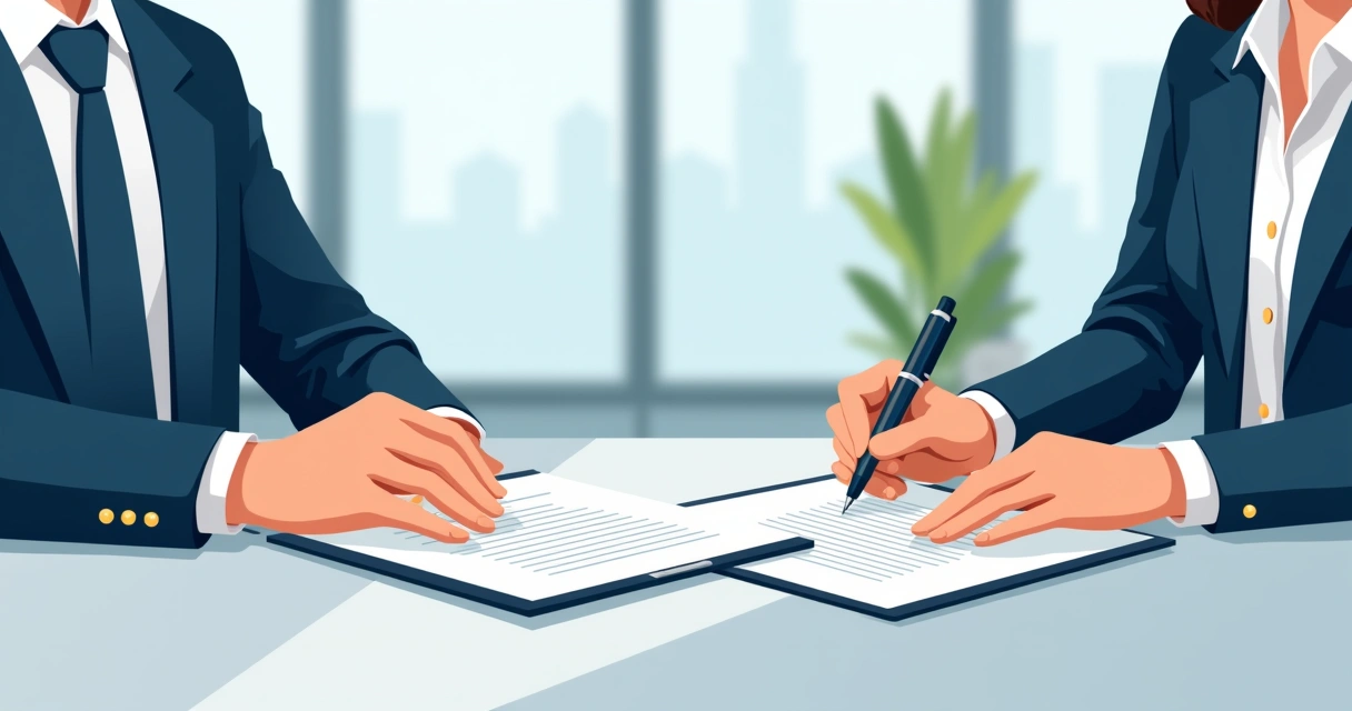 Pessoa assinando contrato de plano funerário com consultor