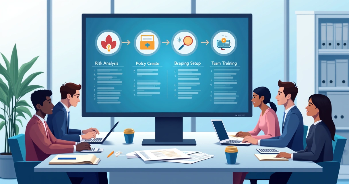 Quadro com etapas do planejamento de um canal de denúncias eficiente 