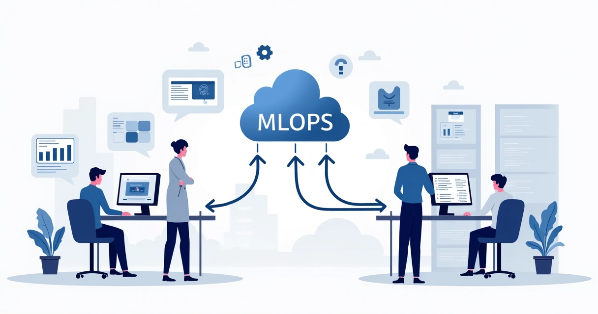 Fluxo de trabalho de MLOps em um ambiente corporativo 