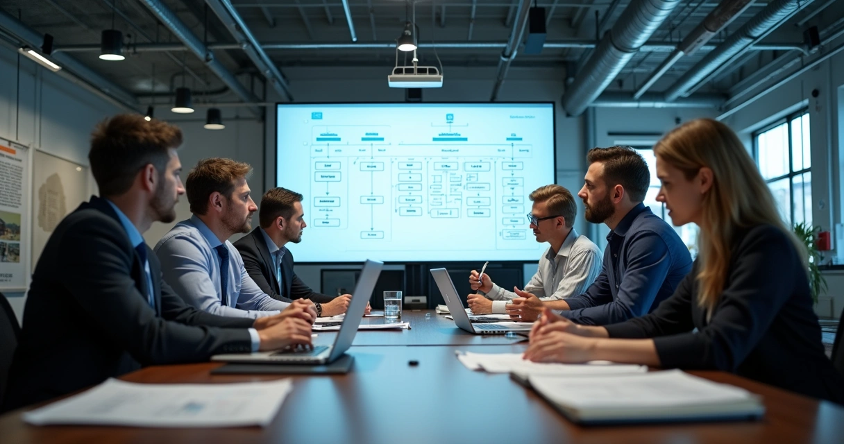 Reunião sobre plano de sucessão e treinamento operacional 