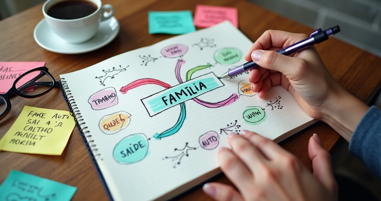 Pessoa desenhando diferentes caminhos em um papel