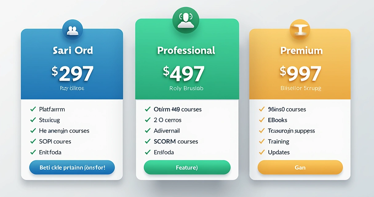 Comparação visual dos três planos de negócio digital pronto da Estúdio Site