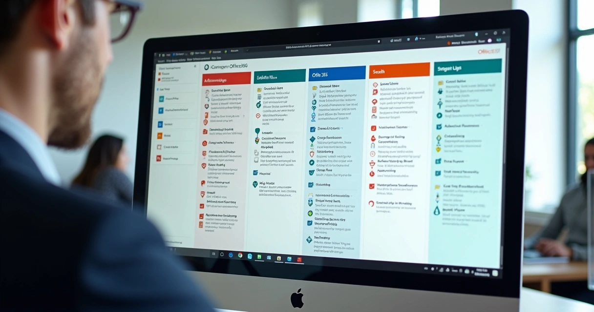 Tela com diferentes opções de plano Office 365 