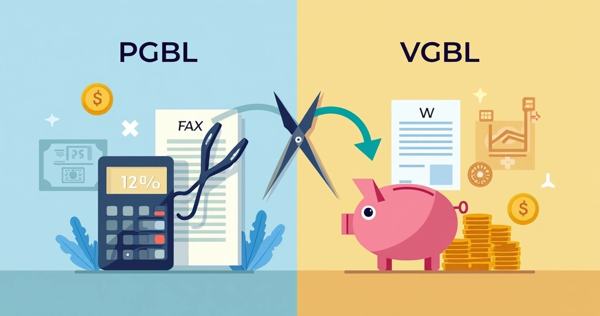 Quadro comparativo entre planos PGBL e VGBL com destaque para diferenças na tributação 