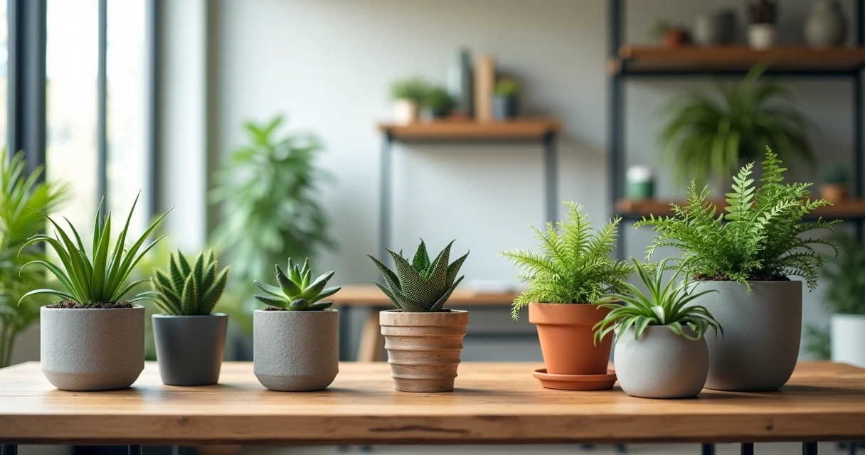 Plantas naturais decorando sala privada de coworking 