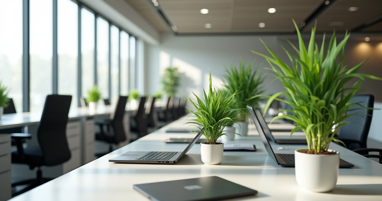 Plantas de proteção em escritório corporativo 