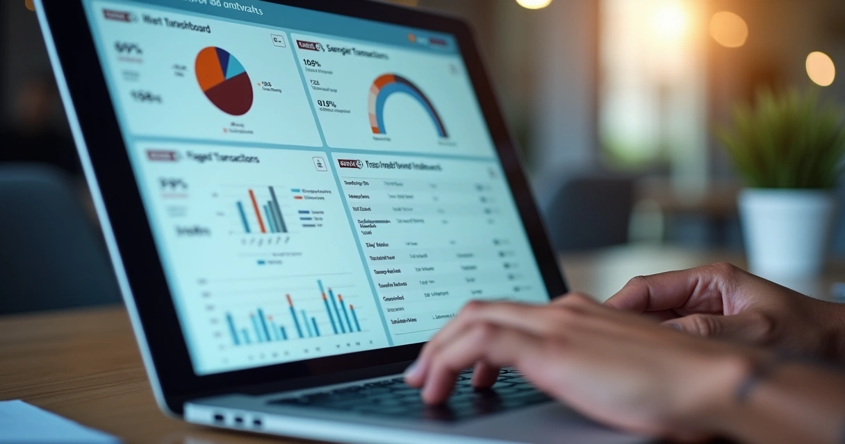 Painel de plataforma antifraude com dados financeiros 