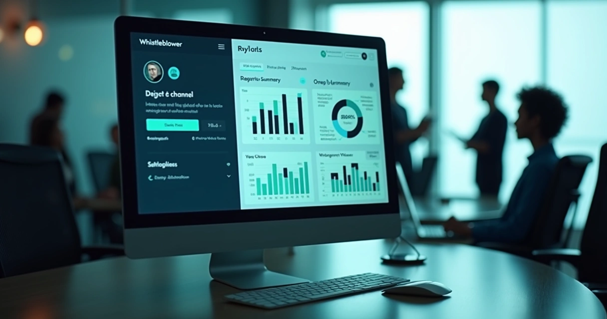 Tela de plataforma de canal de denúncias com índice de denúncias 