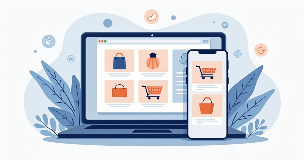 Interface de uma plataforma de catálogo digital mostrando produtos organizados 