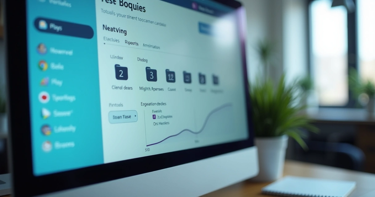 Tela de computador mostrando centralização de documentos digitais 