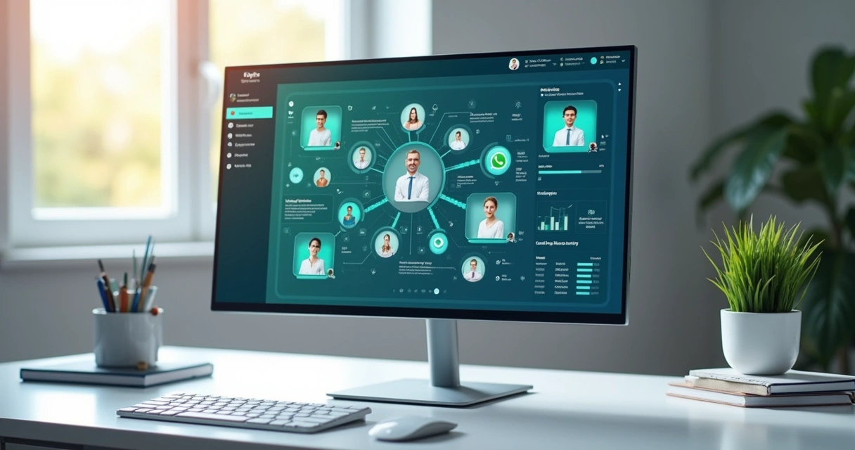 Dashboard de plataforma centralizada com canais integrados 