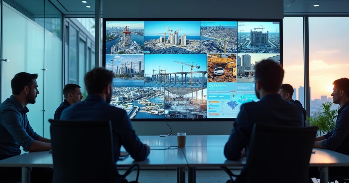 Plataforma digital de gestão de obra com imagens de câmeras IA 