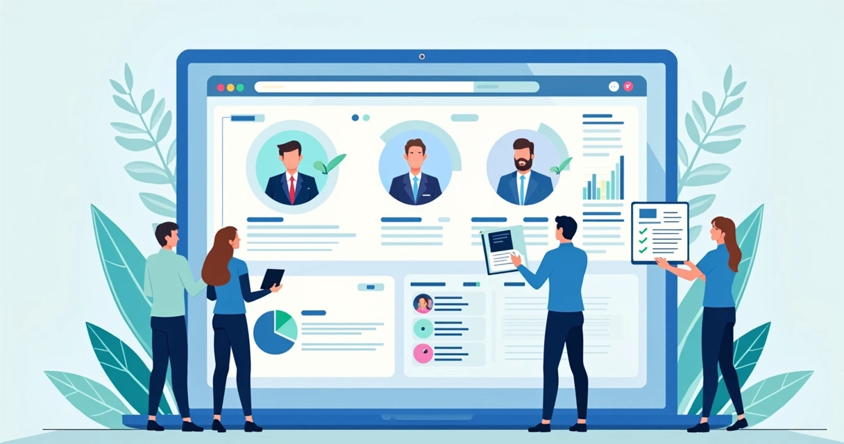 Tela de plataforma digital mostrando gestão de correspondentes jurídicos 