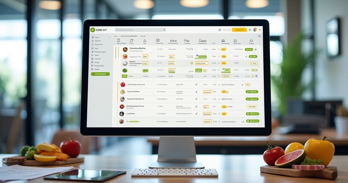 Tela de plataforma digital de controle de segurança dos alimentos 