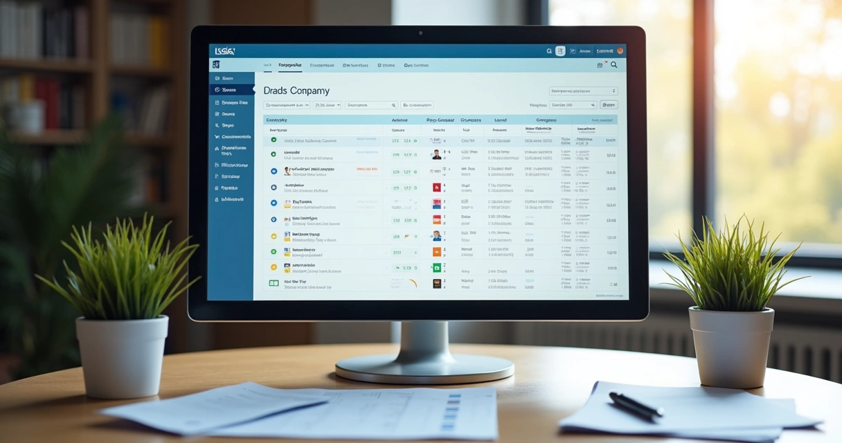 Tela de plataforma de dados exibindo filtros de busca de empresas 