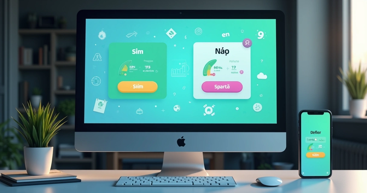 Tela de computador mostrando interface de apostas em plataforma de previsões com gráficos e opções Sim e Não 