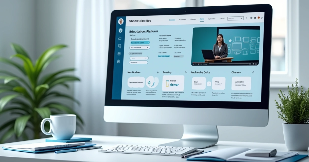 Tela de plataforma digital de ensino a distância 