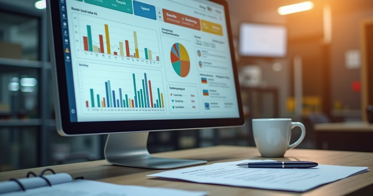 Plataforma digital de gestão de segurança de alimentos na tela de um computador 