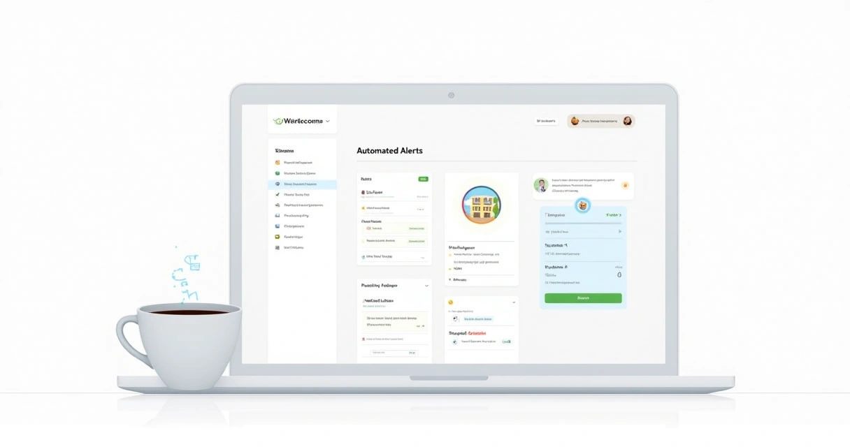 Interface de plataforma digital de gestão imobiliária 