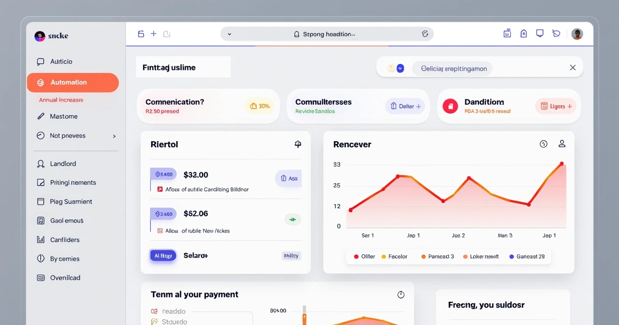 Tela de plataforma digital de gestão de aluguel mostrando cálculo de reajuste 